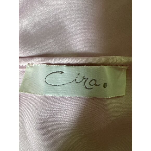 Vintage Cira Lilac Satin-Feel Nightgown With Embroidered Detail & Spaghetti Stra - Picture 7 of 10
